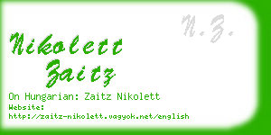 nikolett zaitz business card